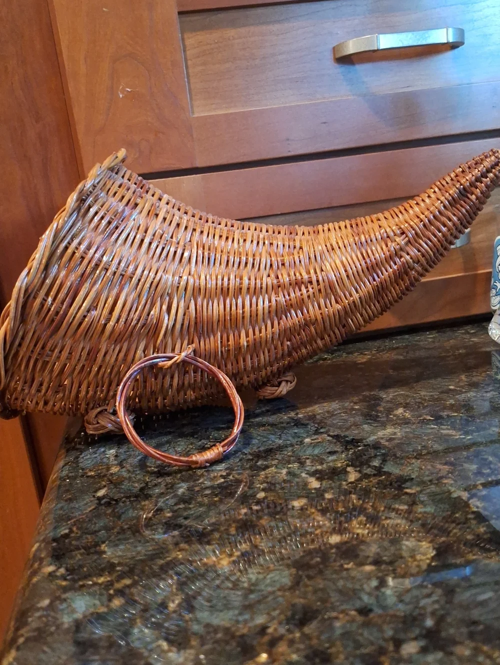 Vintage Wicker Cornucopia